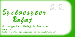 szilveszter rafaj business card